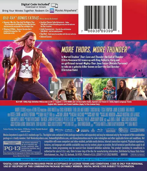 Thor: Love and Thunder Blu-ray/Digital Reverse