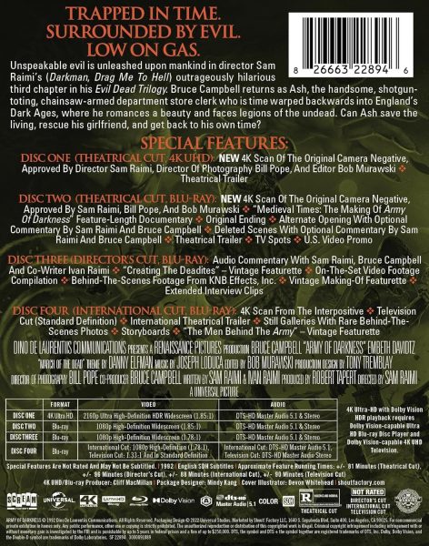 Army of Darkness (1992) 4k specs