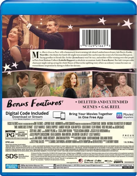 Mrs Harris Goes to Paris Blu-ray reverse