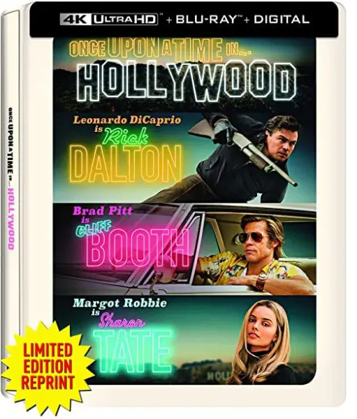 Once Upon a Time In Hollywood 4k Blu-ray SteelBook Reprint