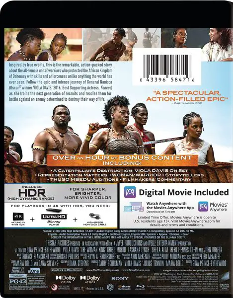 The Woman King (2022) 4k Blu-ray/Blu-ray/Digital Edition Reverse