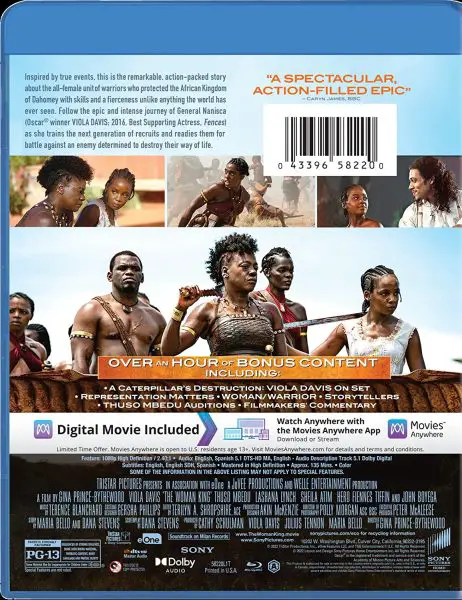 The Woman King (2022) Blu-ray/Digital Edition Reverse