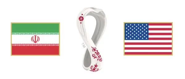 us vs iran flags world cup 2022