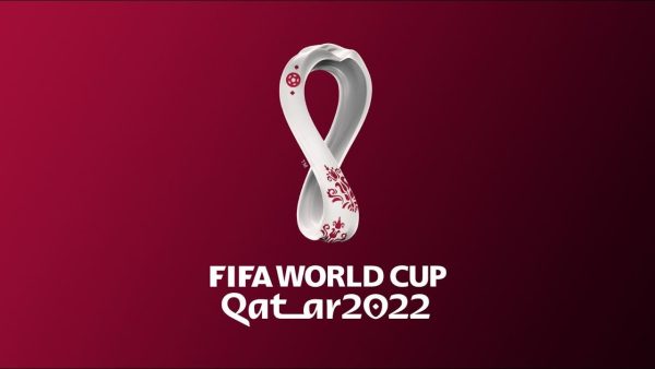 FIFA World Cup logo on red