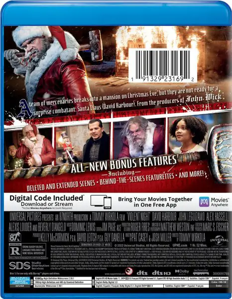 Violent Night Blu-ray reverse