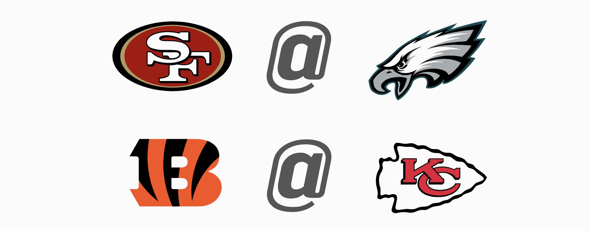 2022/2023 NFL Conference Championship team logos