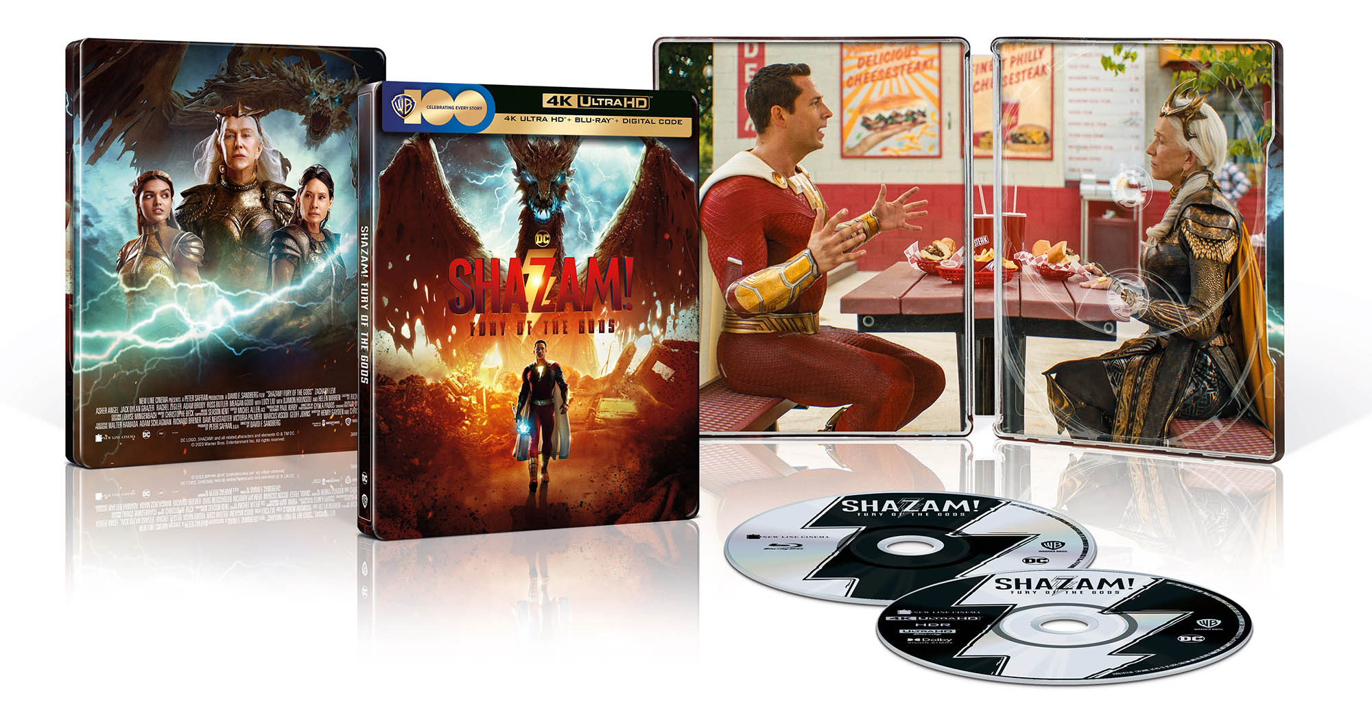 Shazam Fury of the Gods Warner Bros 100 4k Blu-ray SteelBook