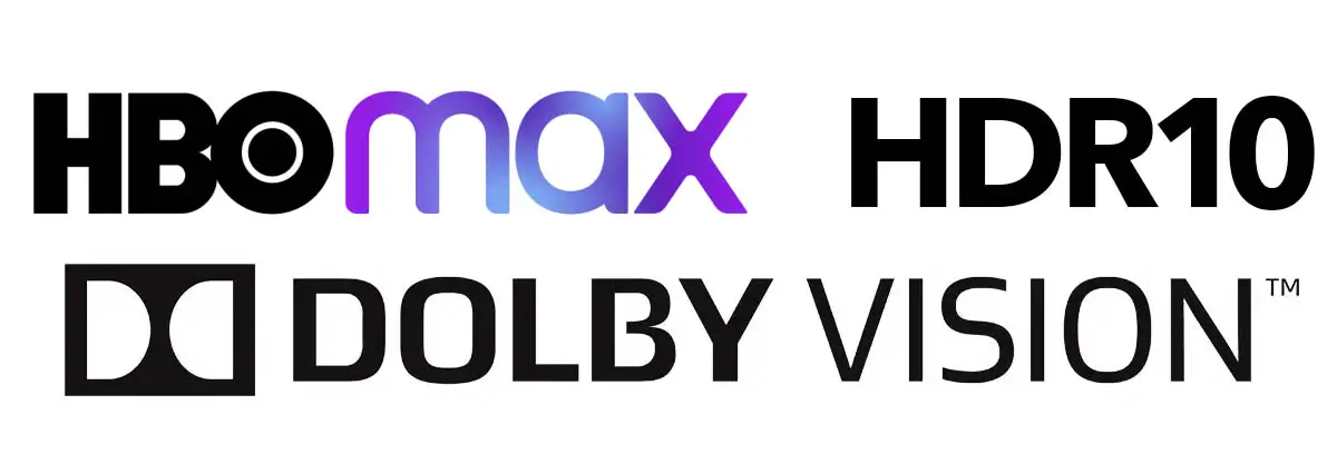 HBO Max Dolby Vision HDR10 logos