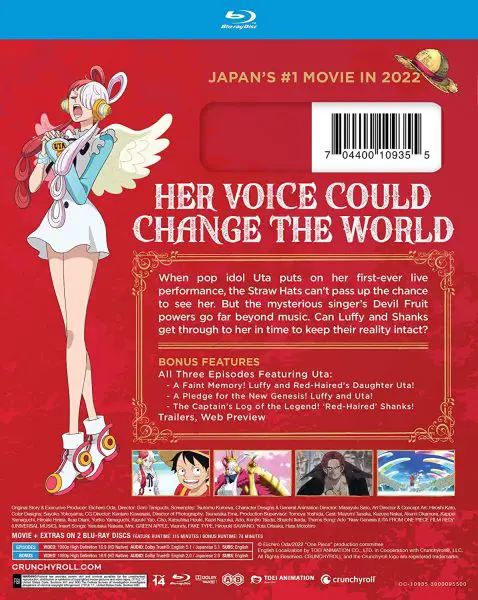 One Piece Film Red (2022) 2-disc Blu-ray edition 