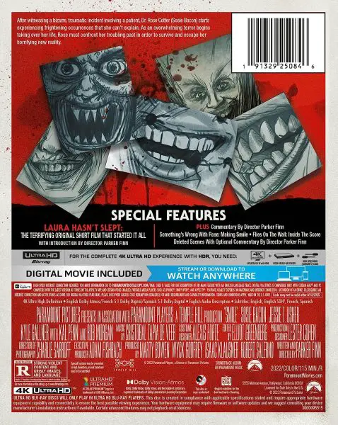 Smile (2022) Limited Edition 4k Blu-ray SteelBook 