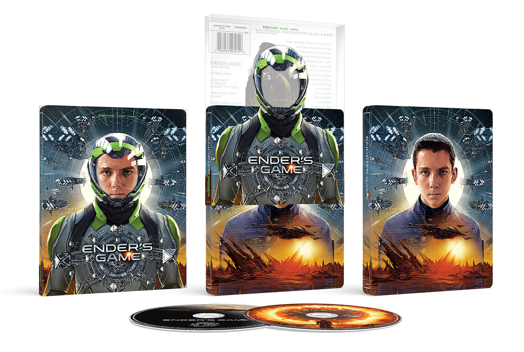 Enders Game (2013) 4k Blu-ray SteelBook open