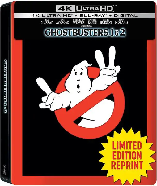 Ghostbusters 1 & 2 4k Blu-ray SteelBook Reprint Buy on Amazon