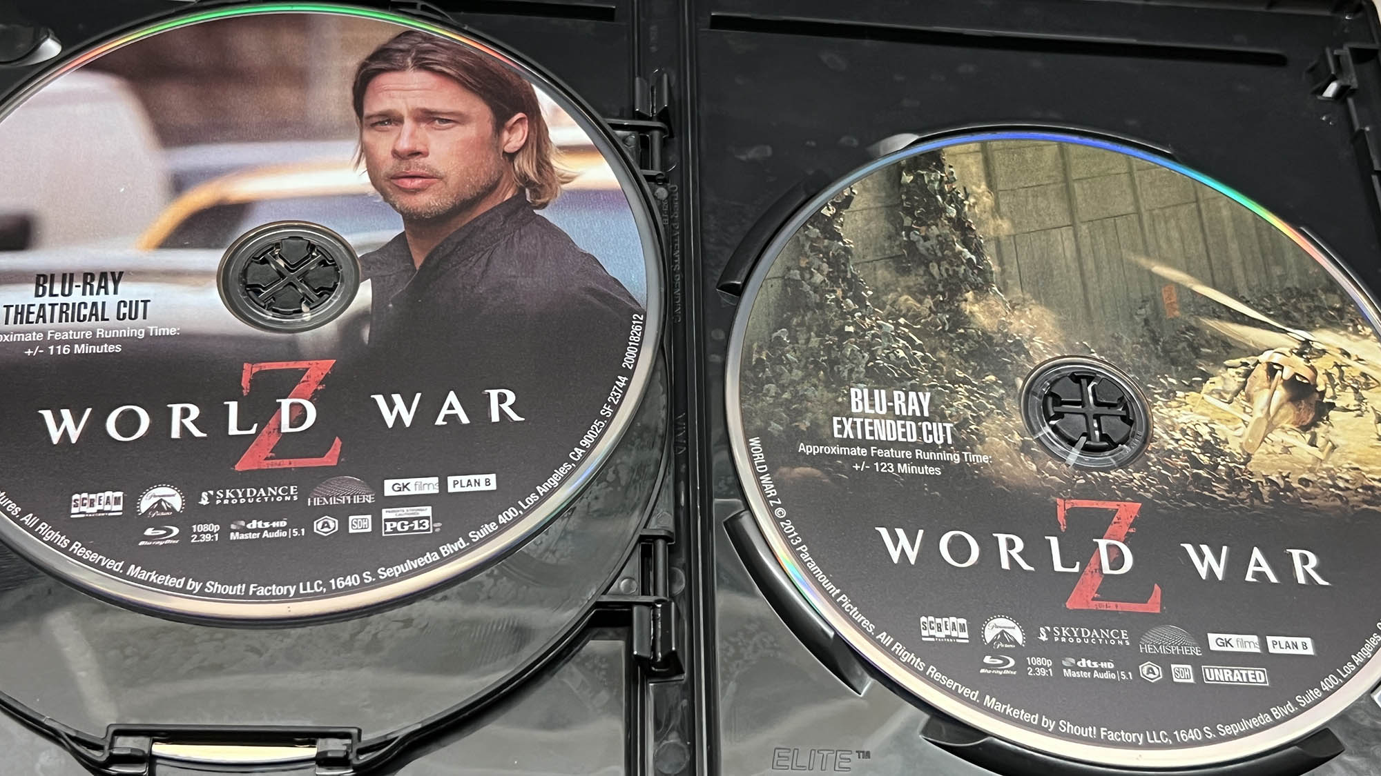 World War Z the two included Blu-rays