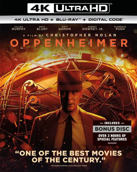 Oppenheimer 4k Blu-ray/Blu-ray/Digital