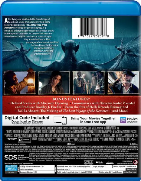 Universal's The Last Voyage of the Demeter Blu-ray/ DVD/Digital specs