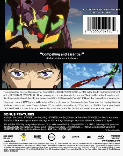 Evangelion: 3.0+1.11 Thrice Upon A Time Blu-ray specs