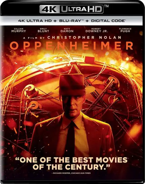 Oppenheimer 4k Blu-ray case