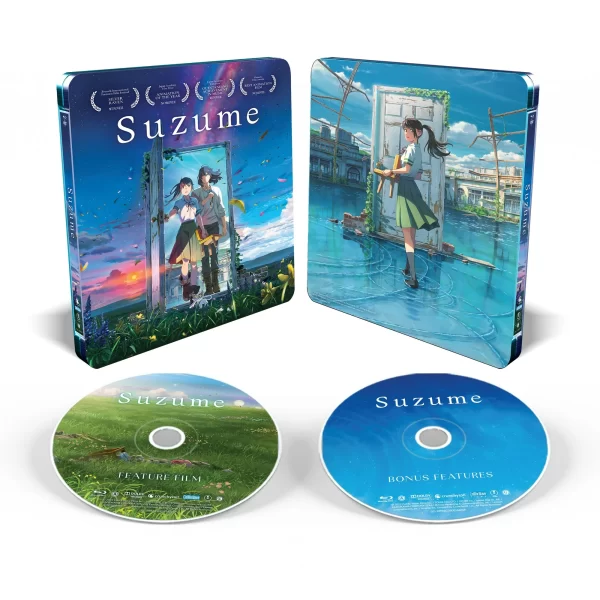 Suzume 2-disc Blu-ray Walmart Exclusive SteelBook open