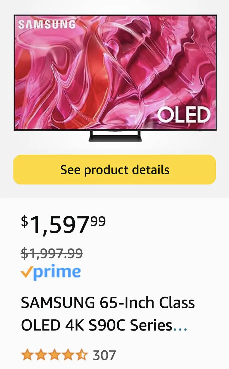 Samsung 65-inch OLED 4k TV