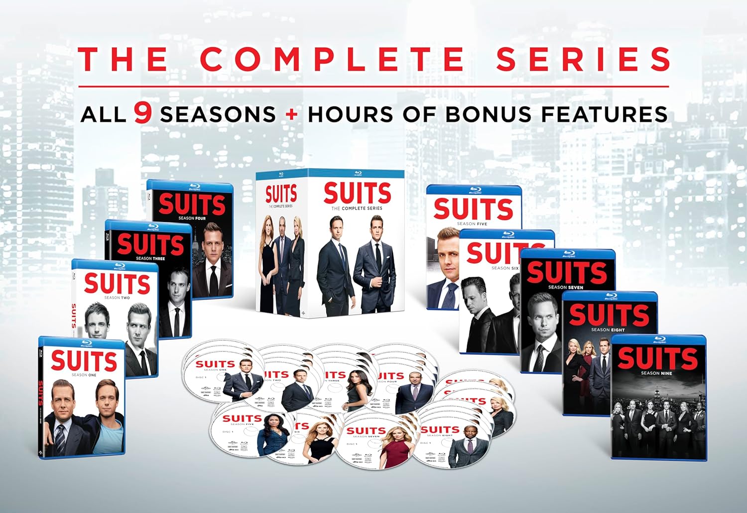 "Suits: The Complete Series" 34-Disc Blu-ray Collection