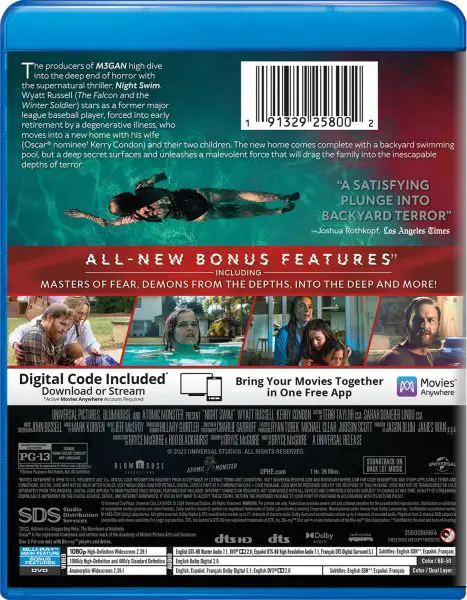 Night Swim Collectors Edition Blu-ray specs