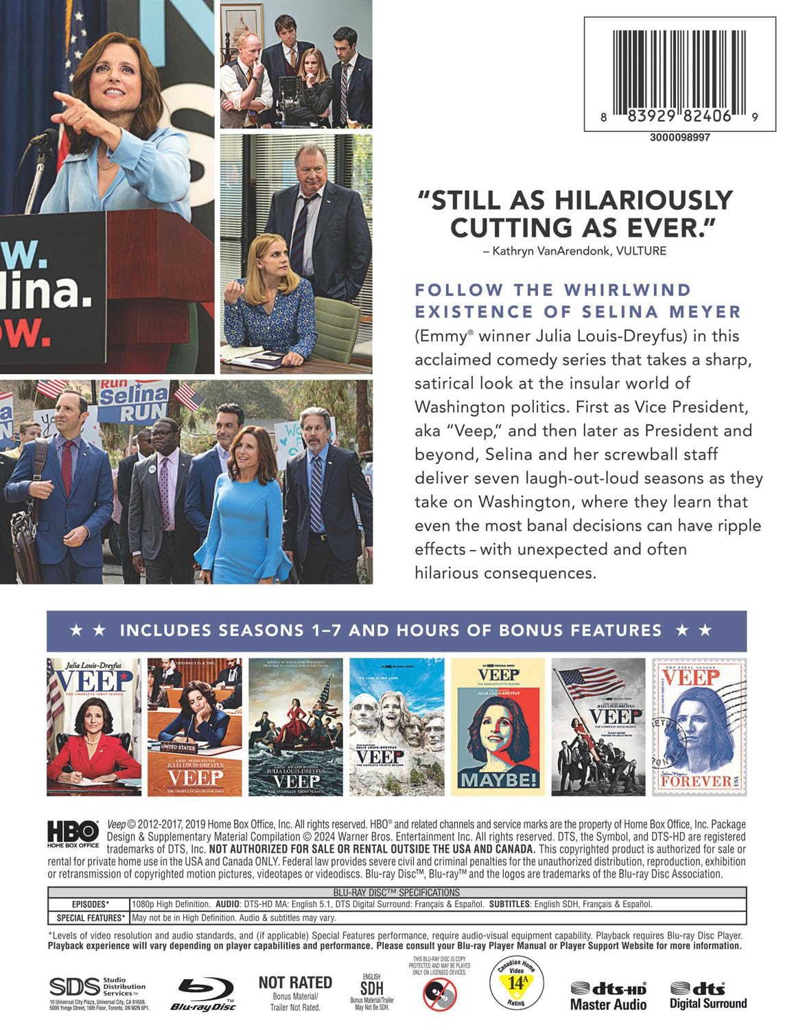 Veep- The Complete Series Blu-ray specs