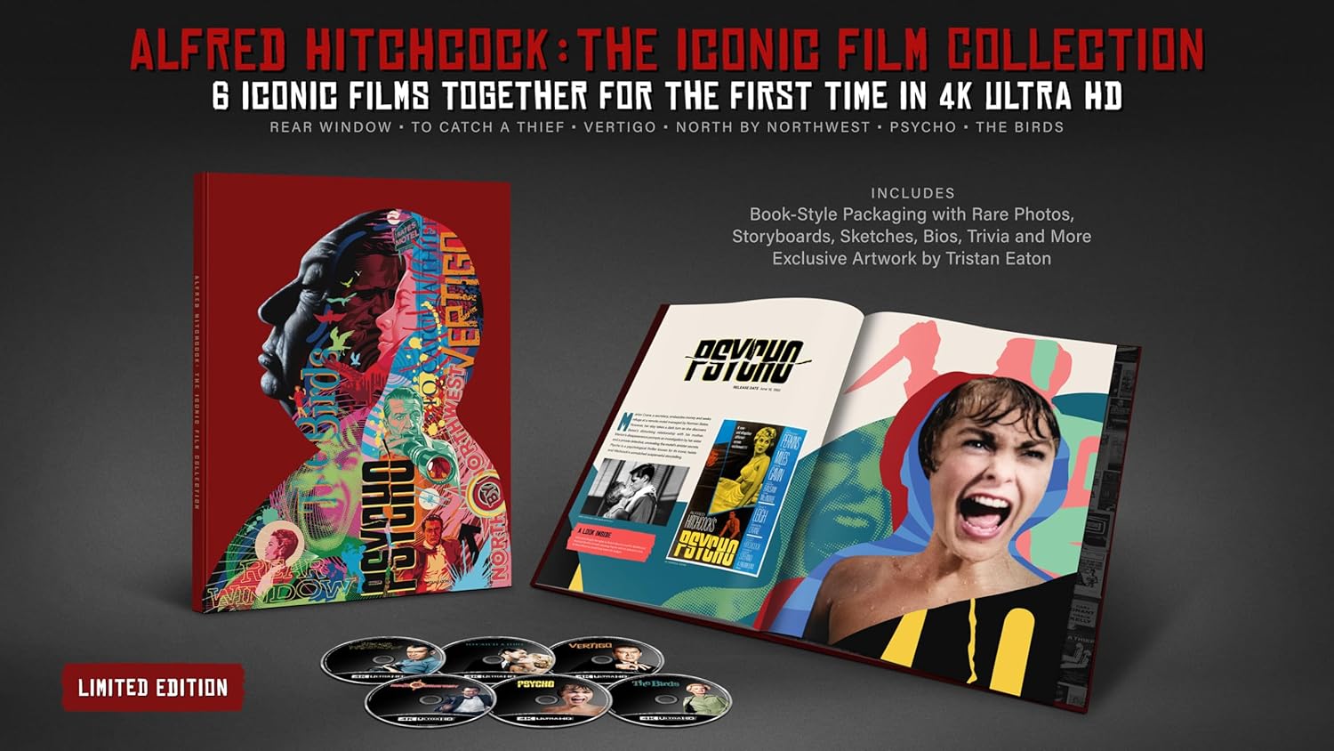 Alfred Hitchcock 6-Movie 4K Collection - Limited Edition Coffee Table Book + Film Giftset Limited Edition