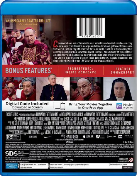 Conclave Blu-ray specs