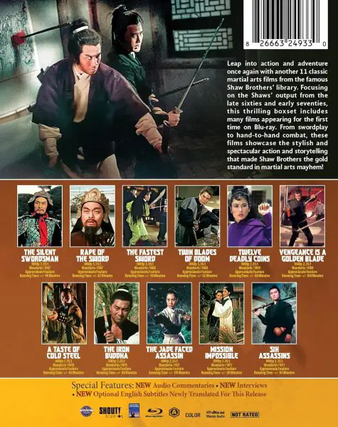 Shaw Brothers Classics Vol 5 Blu-ray specs