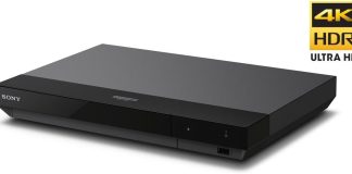 Sony UBP-X700M 4k Blu-ray player angle