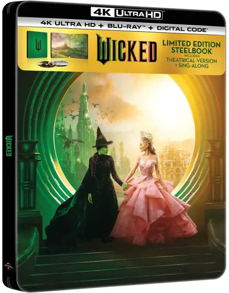 Wicked Limited Edition Walmart 4k SteelBook angle