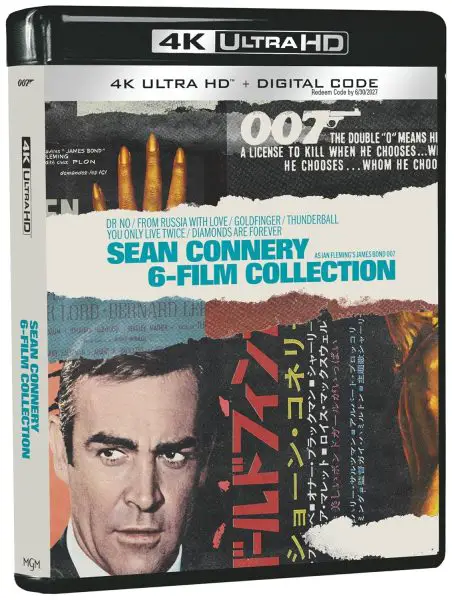 James Bond Sean Connery 6-Film Collection 4k Blu-ray angle