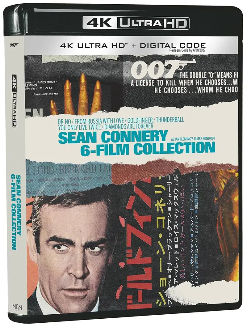 James Bond Sean Connery 6-Film Collection 4k Blu-ray angle