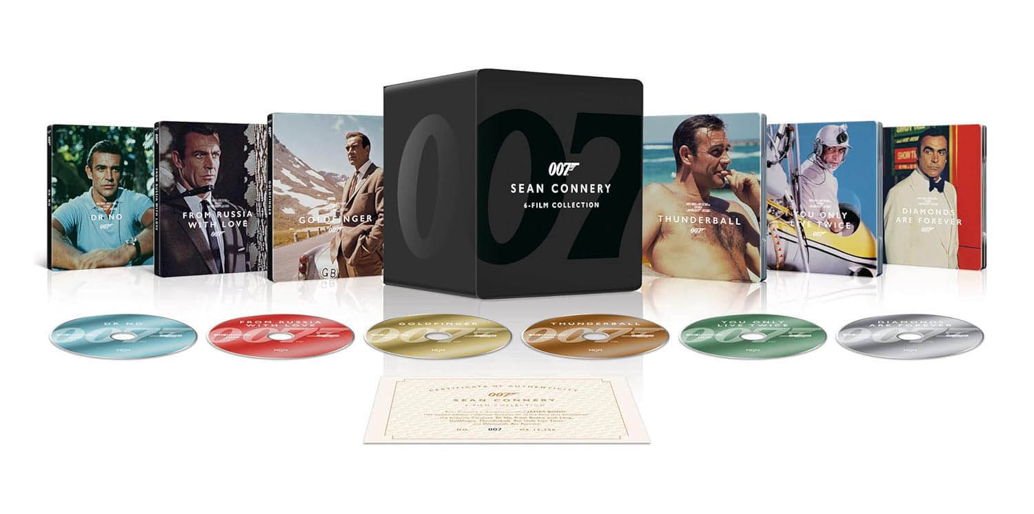 James Bond Sean Connery 6-Film Collection 4k SteelBook open