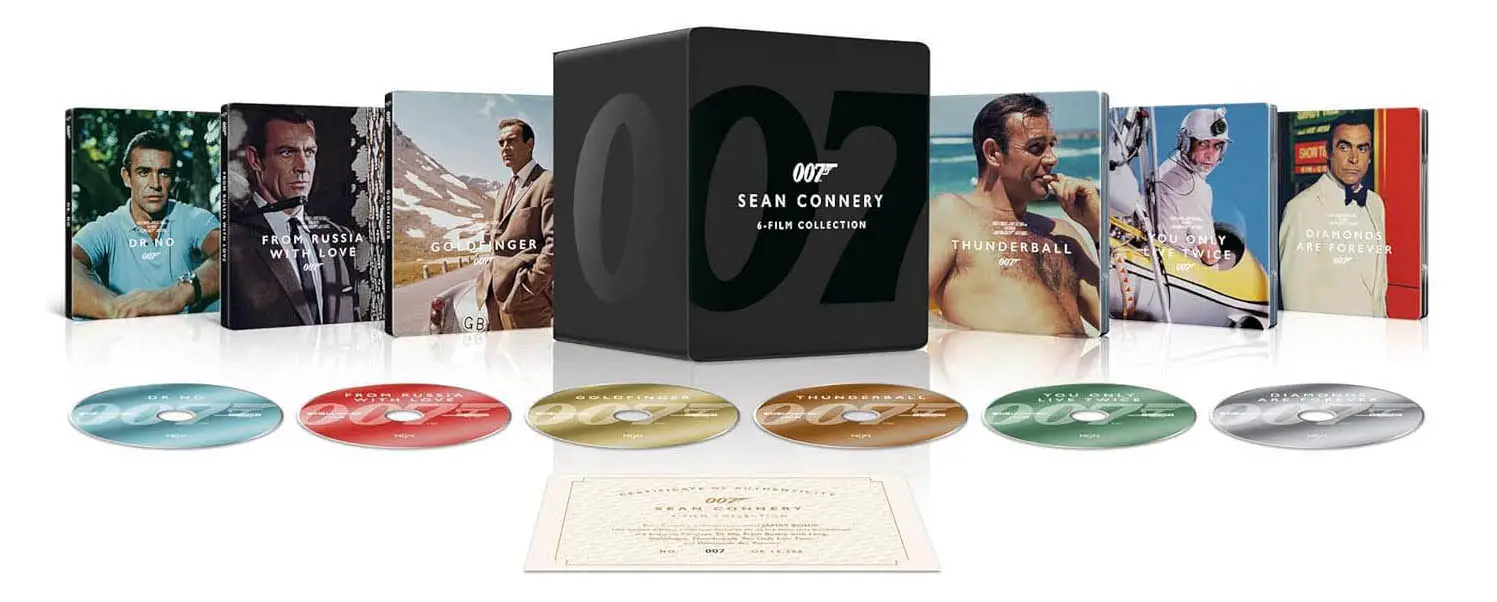James Bond Sean Connery 6-Film Collection 4k Limited Edition SteelBook open