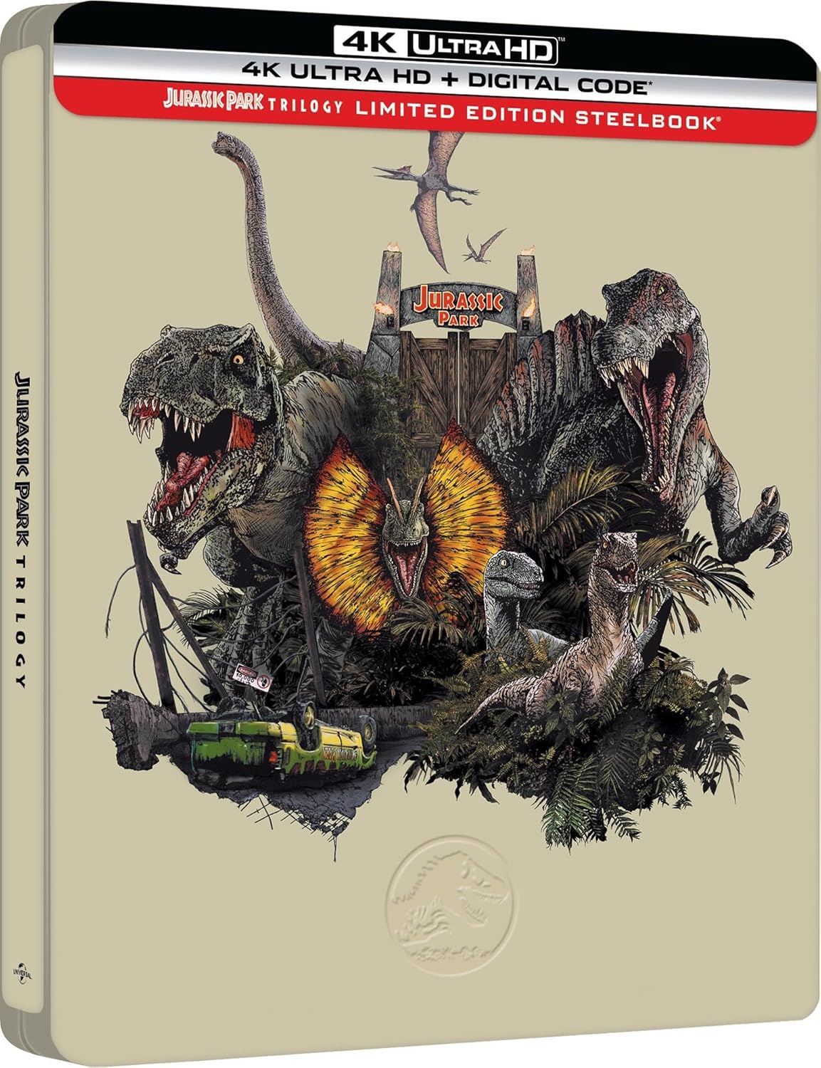 Jurassic Park Trilogy Limited Edition SteelBook angle