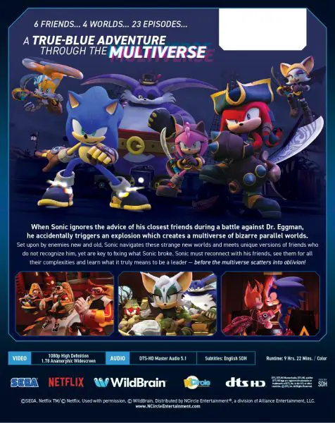 Sonic Prime: The Complete Series Blu-ray SteelBook specs