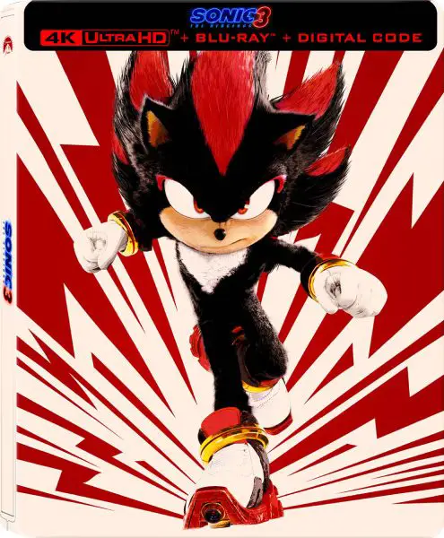 Sonic The Hedgehog 3 4k UHD SteelBook Amazon Exclusive "red" edition