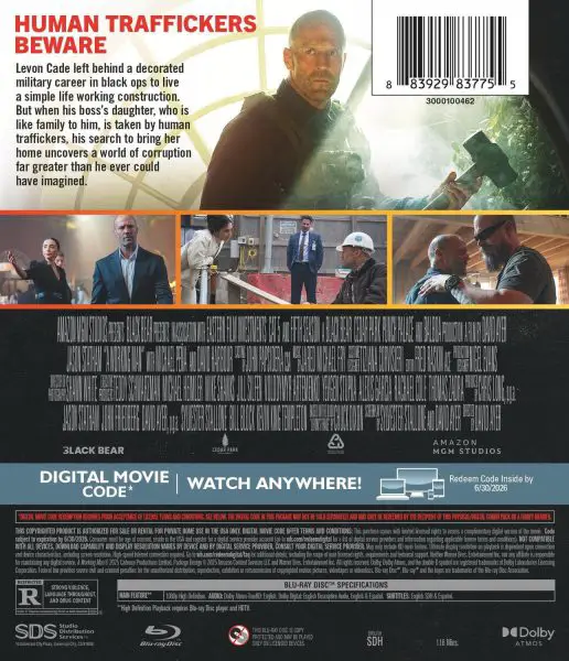A Working Man (2025) Blu-ray specs