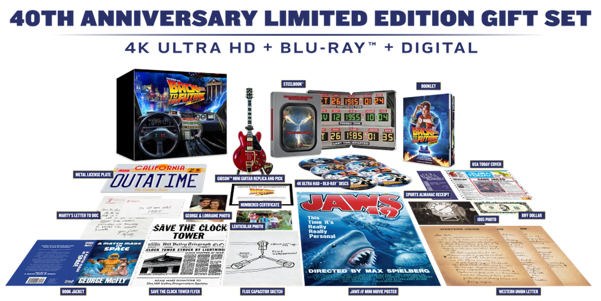 Back to the Future The Ultimate Trilogy 40th Anniversary Giftset 4k UHD BD Digital