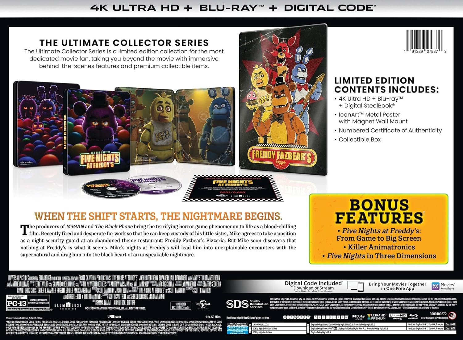 Five Nights at Freddys – Ultimate Collectors Edition SteelBook specs