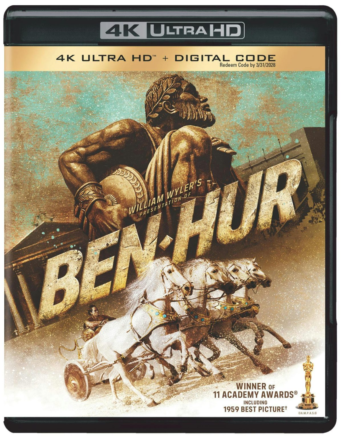 Ben Hur 1959 4k Restoration Release Date Artwork New Extras 