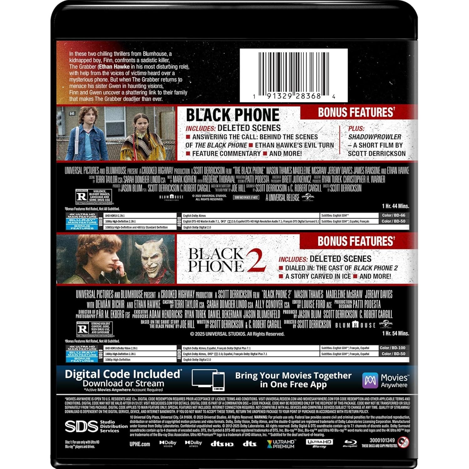 Black Phone 2-Movie Collection 4k UHD specs