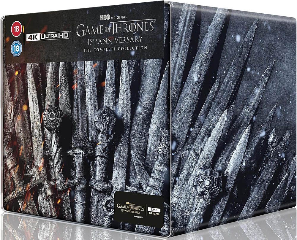 Game of Thrones- The Complete Collection 15th Ann. Limited Edition 8 SteelBooks UK angle