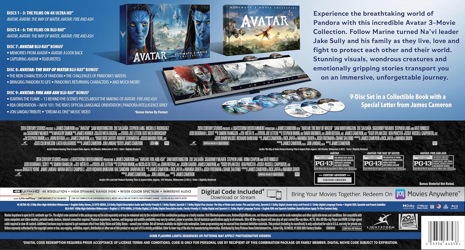 The Avatar 3-Movie Collectors Edition specs