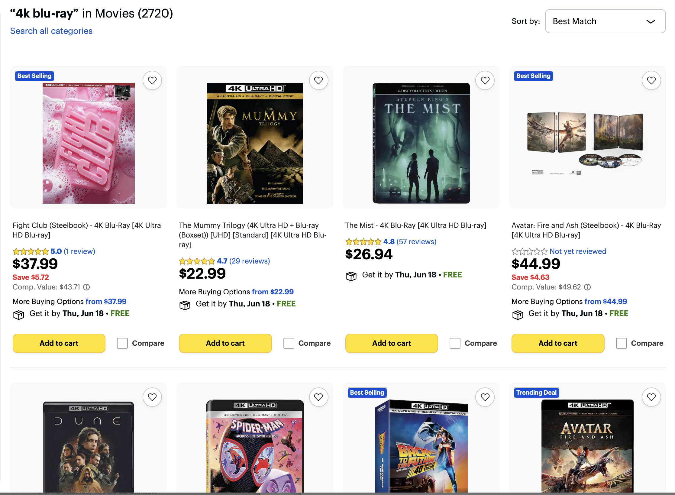 4k blu-ray on Best Buy
