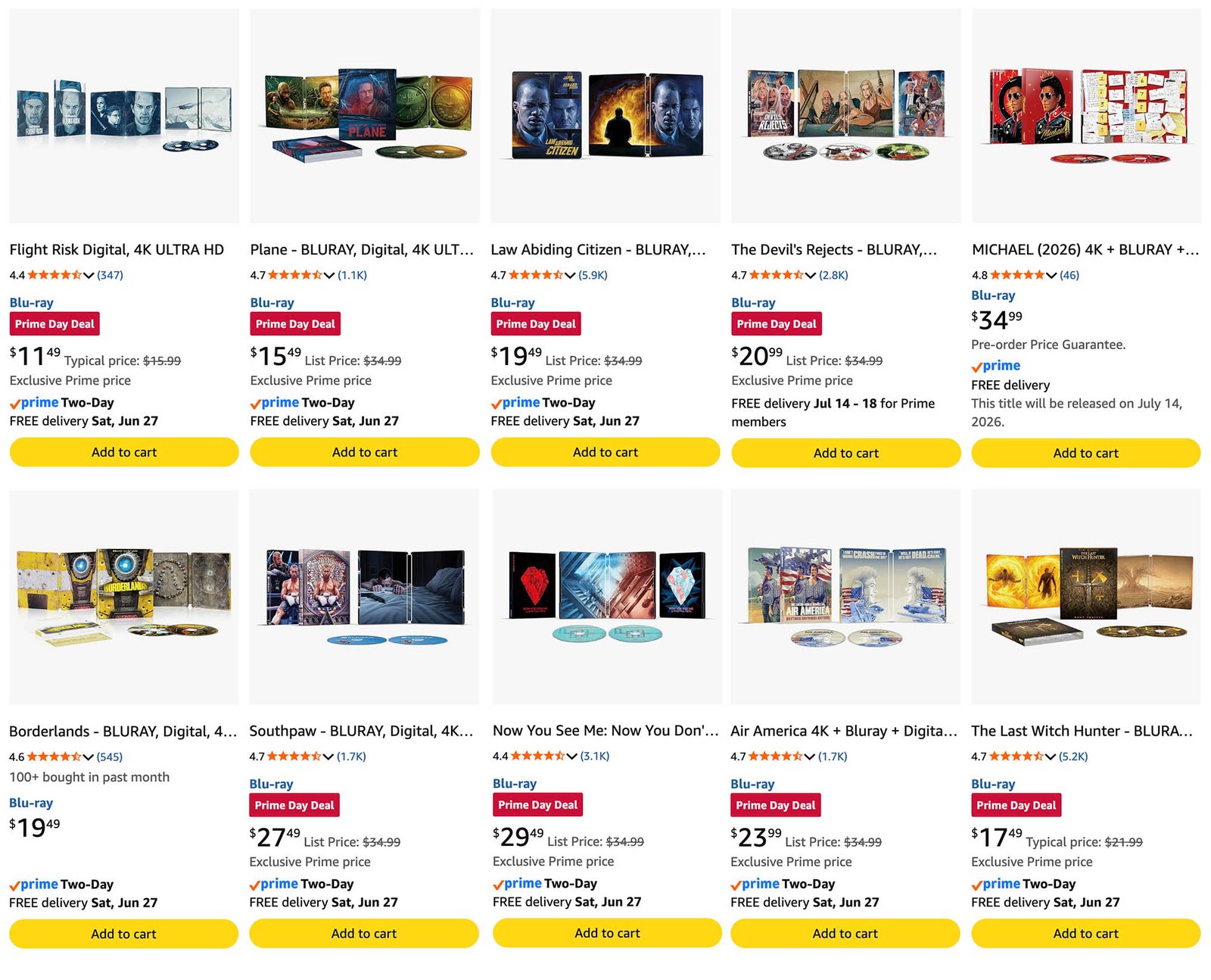 4k steelbooks prime day 6-25-26