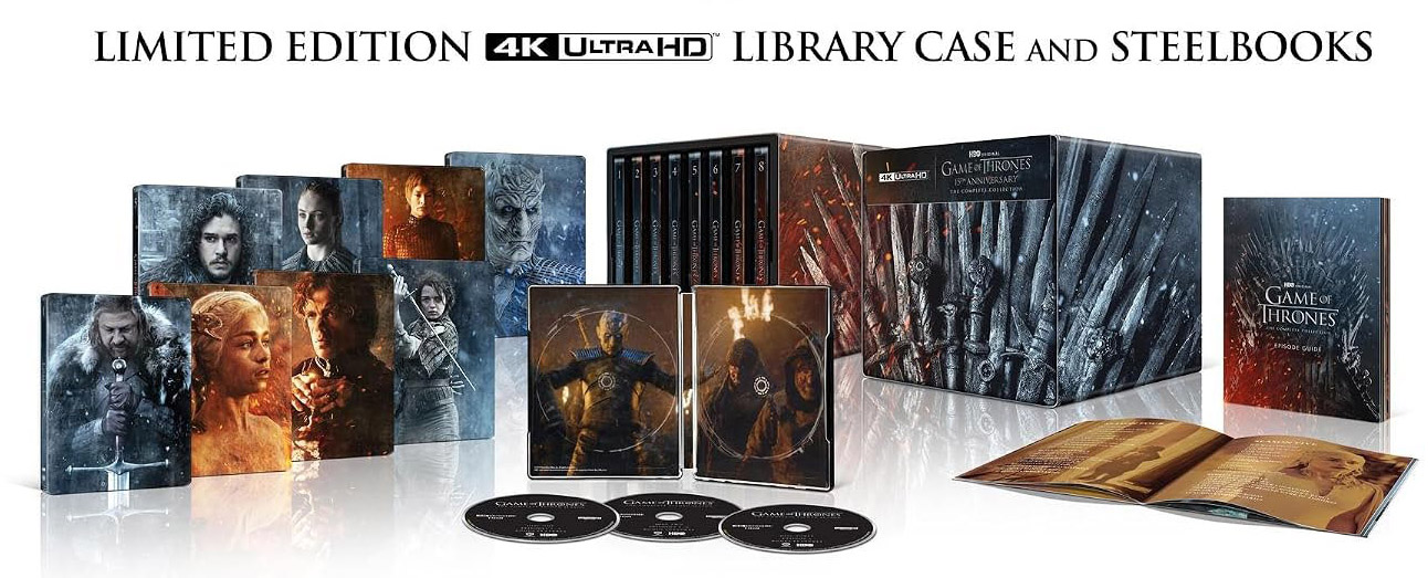 Game of Thrones- The Complete Collection 15th Ann. Limited Edition 8 SteelBooks beauty