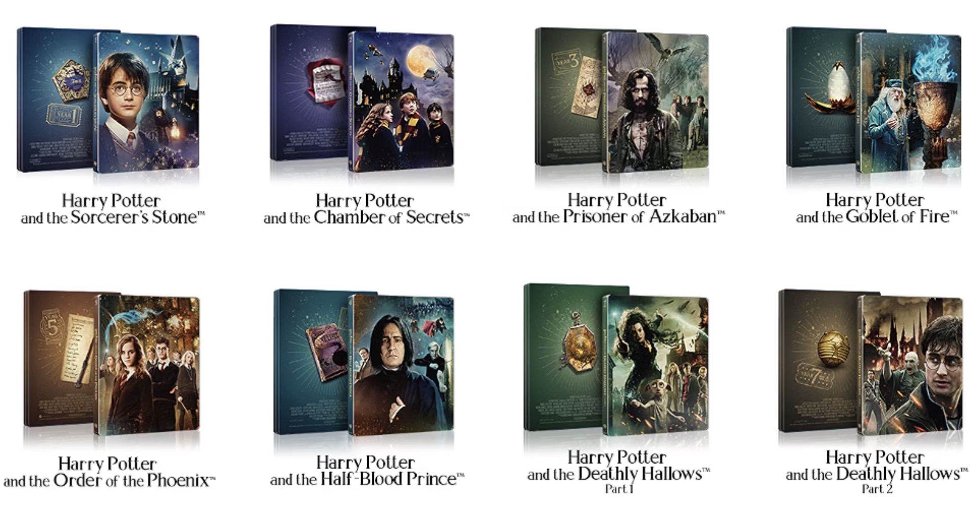 Harry Potter 8-Film SteelBook Library Case Collectible Edition