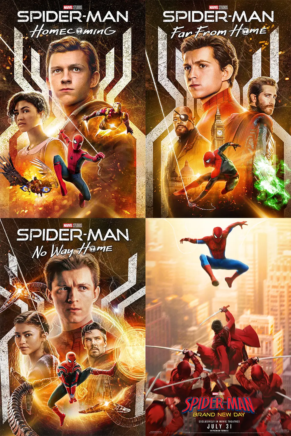 Spider-Man 4-Movie Collection Tom Holland FPO